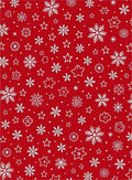 Christmas Red Snowflake Star Scatter Rug