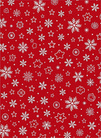 Christmas Red Snowflake Star Scatter Rug