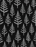 White Evergreen Forest Silhouette Rug