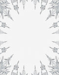 Ornate Gray Floral Mandala Frame Rug