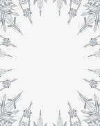 Ornate Gray Floral Mandala Frame Rug