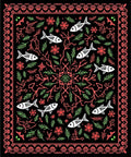 Coral Green Fish Underwater Garden Rug