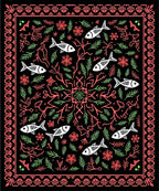 Coral Green Fish Underwater Garden Rug