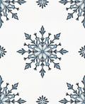 Winter Blue Snowflake Corner Art Rug