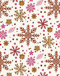 Bronze Pink Festive Snowflake Garland Rug