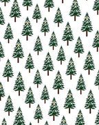 Evergreen Tree Forest Winter Rug