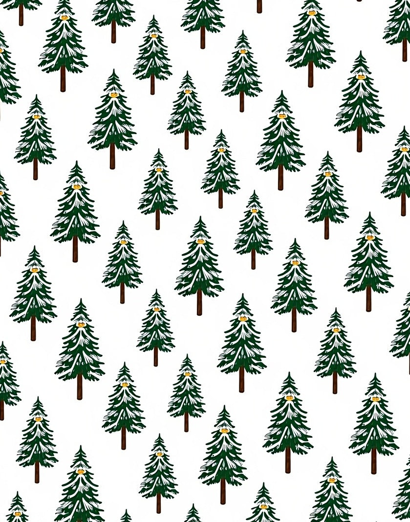 Evergreen Tree Forest Winter Rug