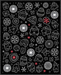 Whimsical Red Starburst Characters Rug