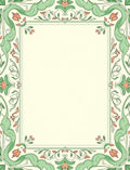 Art Nouveau Green Floral Border Rug