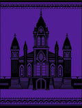 Gothic Castle Violet Silhouette Rug
