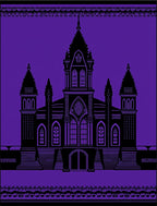 Gothic Castle Violet Silhouette Rug