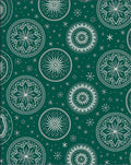 Emerald Green Circular Starburst Medallion Rug