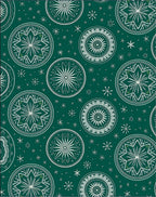 Emerald Green Circular Starburst Medallion Rug