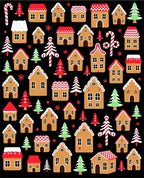 Festive Gingerbread House Holiday Collection Rug