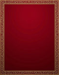 Regal Red Golden Arch Border Rug