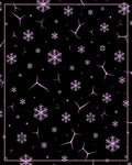 Pink Snowflake Starry Night Rug