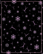 Pink Snowflake Starry Night Rug