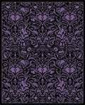 Deep Purple Black Organic Scroll Rug