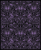 Deep Purple Black Organic Scroll Rug