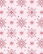 Floral Snowflake Rose Pink Ornament Rug