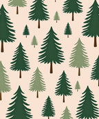 Evergreen Forest Trees Repeating Pattern Rug