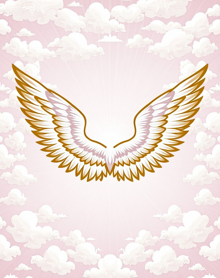 Golden Sky Angel Wings Rug