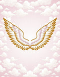 Golden Sky Angel Wings Rug