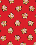 Festive Red Gingerbread Man Repeat Rug