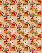 Whimsical Gingerbread Candy Cane Friends Rug
