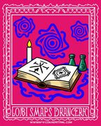 Mystic Magenta Book Candle Swirls Rug