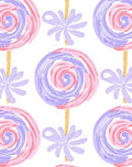 Sweet Pink Lavender Swirl Lollipop Rug
