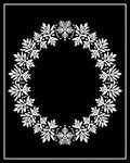 White Foliage Star Wreath Outline Rug