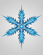 Arctic Blue Iridescent Starburst Rug