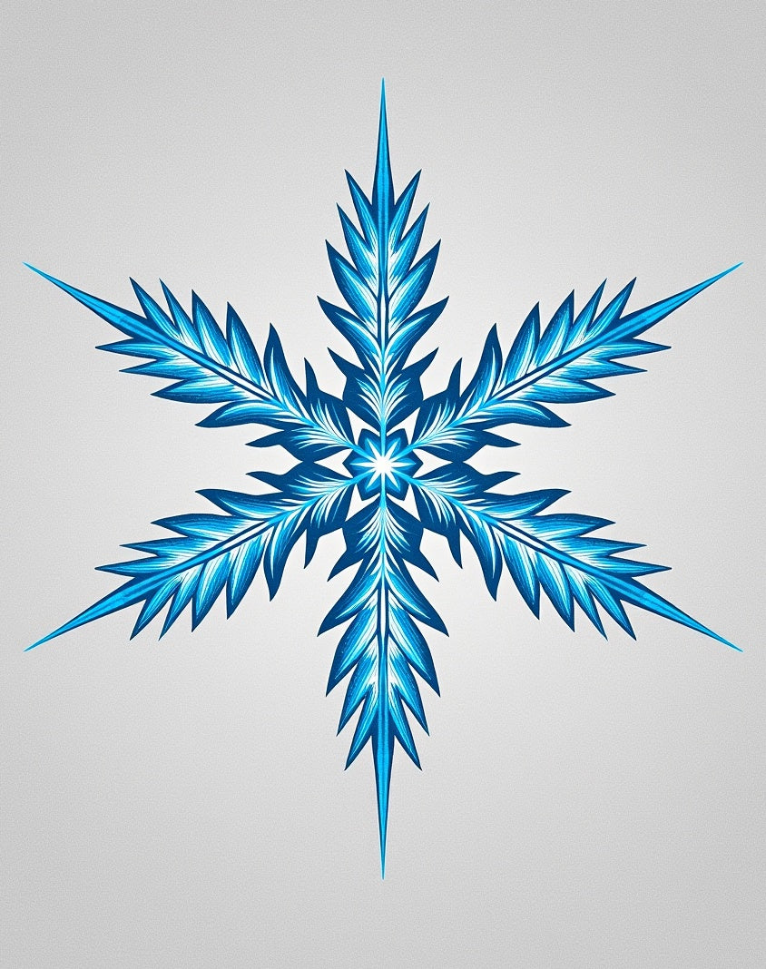 Arctic Blue Iridescent Starburst Rug