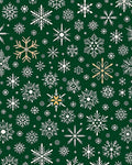 Forest Green Snowflake Medley Rug