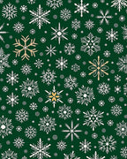 Forest Green Snowflake Medley Rug