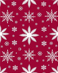 Crimson Snowflake Holiday Tile Rug