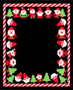 Christmas Gnomes and Trees Border Rug