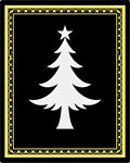 Elegant Black White Tree Border Rug