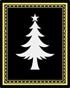 Elegant Black White Tree Border Rug