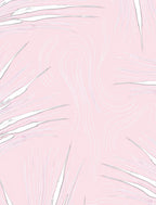 Pale Pink Abstract Leaf Swirl Rug