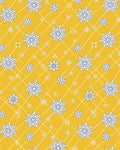 Golden Yellow Snowflake Garden Rug