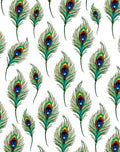 Vibrant Emerald Blue Peacock Feather Rug