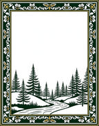 Forest River Scenic Landscape Art Rug