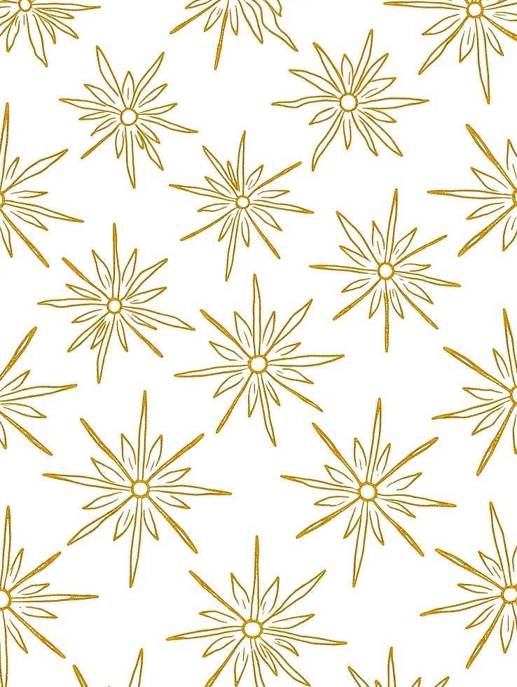 Golden Starburst Floral Medallion Rug