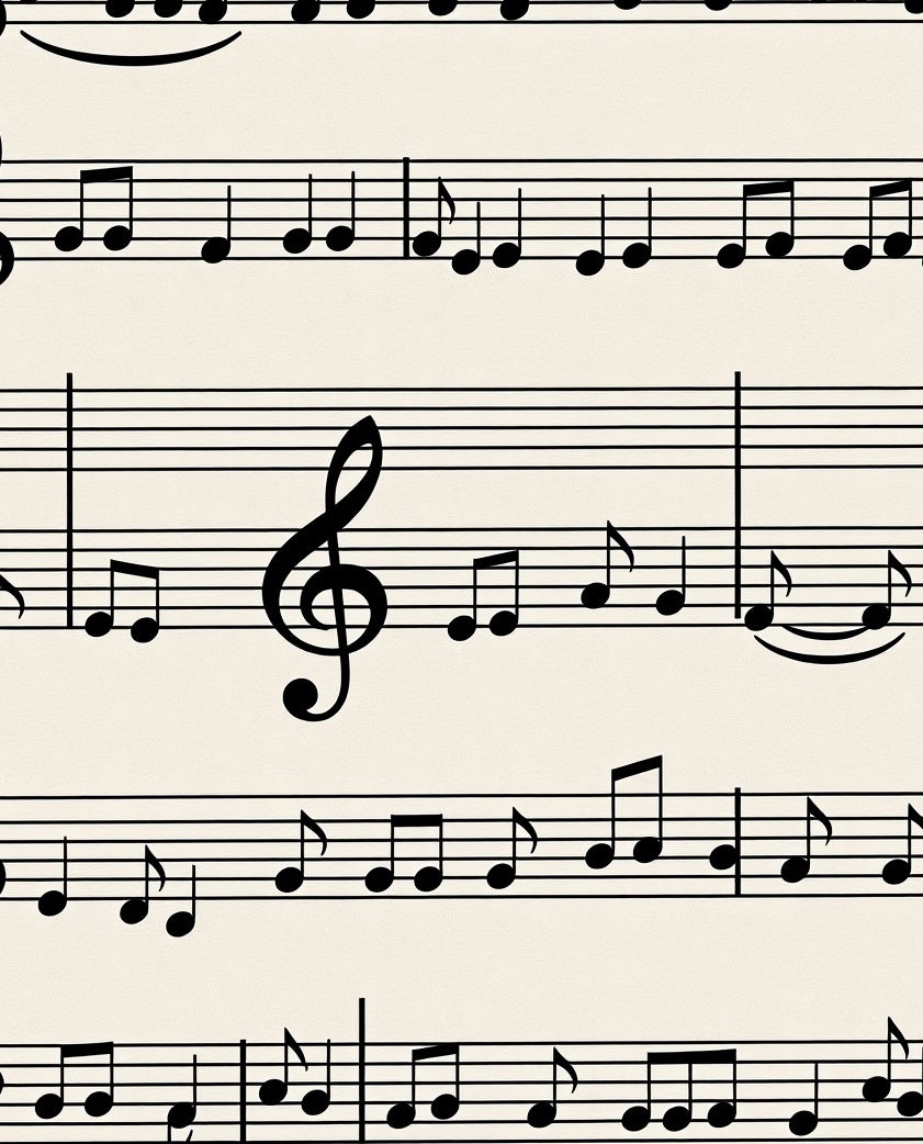 Classic Staff Music Notes Rug