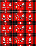 Festive Red Plaid Santa Claus Repeat Rug