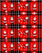 Festive Red Plaid Santa Claus Repeat Rug