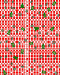 Festive Red Gingham Holiday Scatter Rug