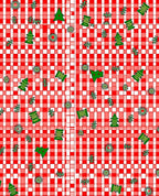 Festive Red Gingham Holiday Scatter Rug
